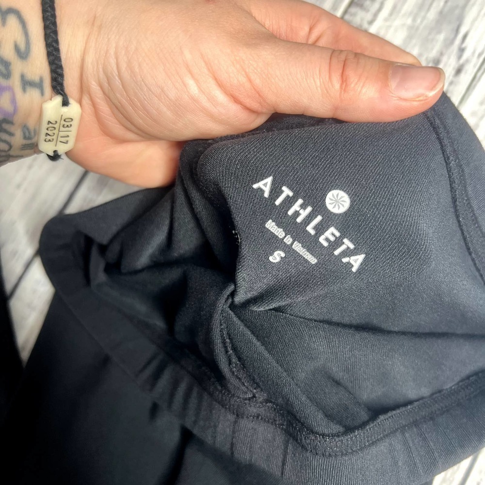 Athleta Black Basic Full Length Leggings Small - image 3
